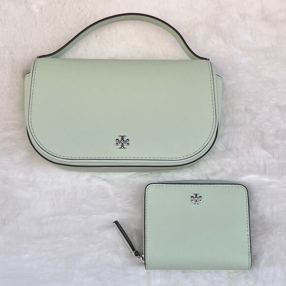 NEW Tory Burch Emerson Top Handle Saffiano Leather Crossbody Bag & Wallet Set - Picture 2 of 12